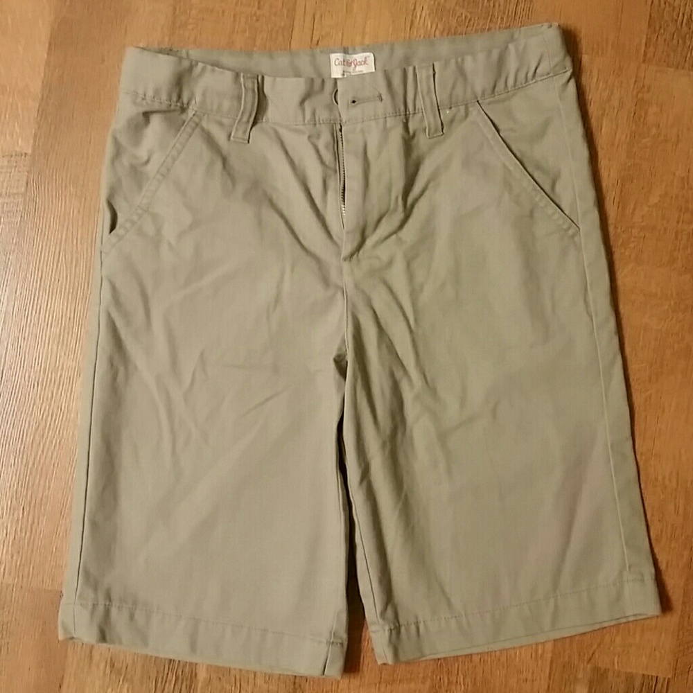 Cat & Jack Khaki Adjustable Shorts Size 14